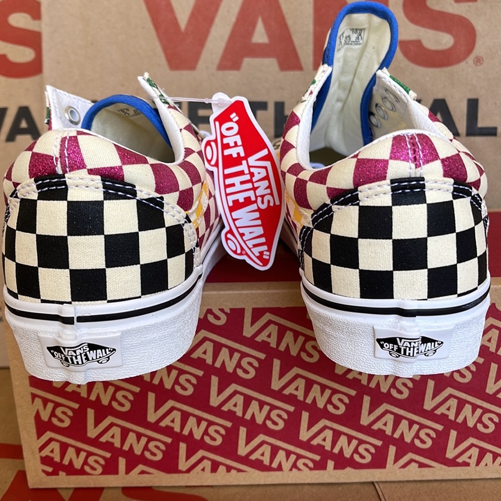 Vans Old Skool Glitter Check Multi/True White WMNS sneakers - Picture 14 of 16